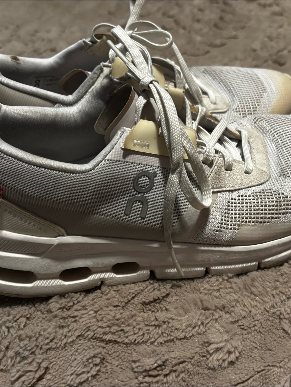 On Running Men's Athletic Shoes - White Cream